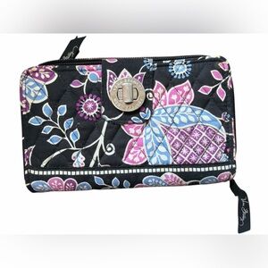 Vera Bradley Floral Quilted Wallet with Metal Clasp